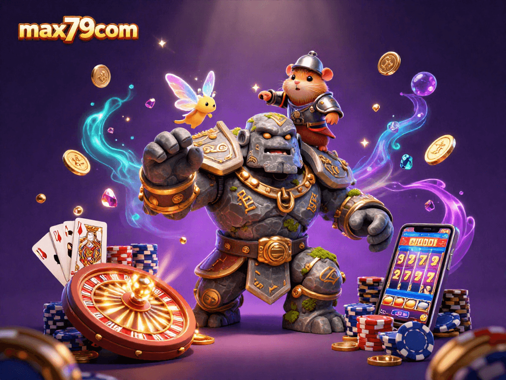 Engage with max79com's vibrant casino experience featuring magical characters and dynamic game elements.