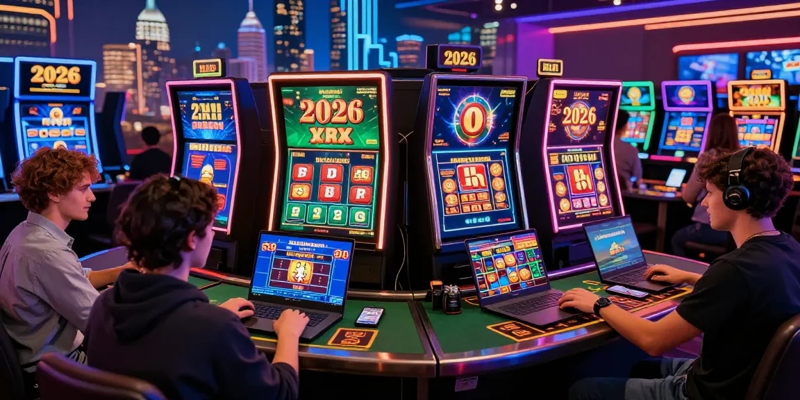Players enjoying australian online casinos in a vibrant digital space, showcasing diverse games and exciting wins.