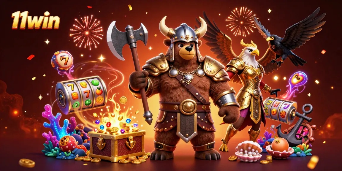 Join the Viking bear and Valkyrie eagle in the 11win casino adventure with gold and excitement!