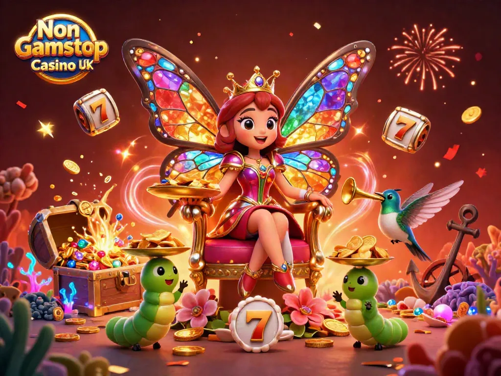 Engage in thrilling gameplay at Non Gamstop Casino UK with vibrant characters and dynamic casino elements.