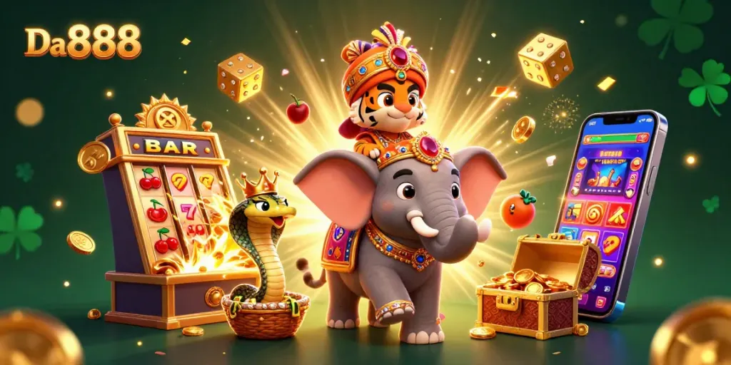 Experience the thrill of winning big with Da 888 in this vibrant casino scene.
