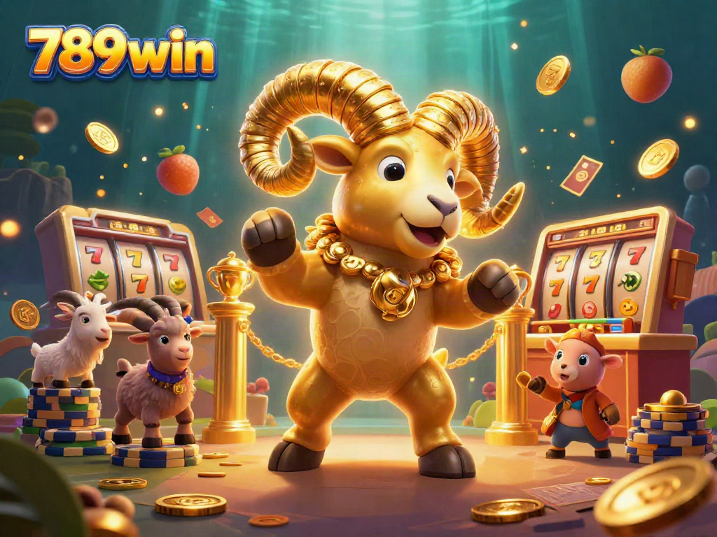 Engage in thrilling slot gameplay at 789win with an artistic depiction capturing vibrant prizes and excitement.