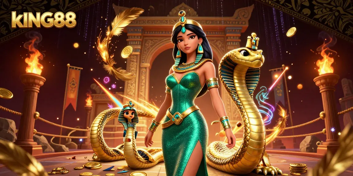 Join the excitement at kING88 with thrilling gaming experiences and dynamic visuals in this captivating casino scene.