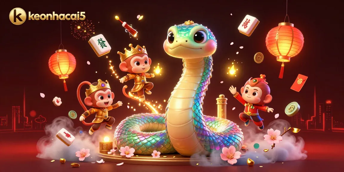 Engage with keonhacai5's vibrant 3D illustration showcasing an enchanting scene of gambling elements.