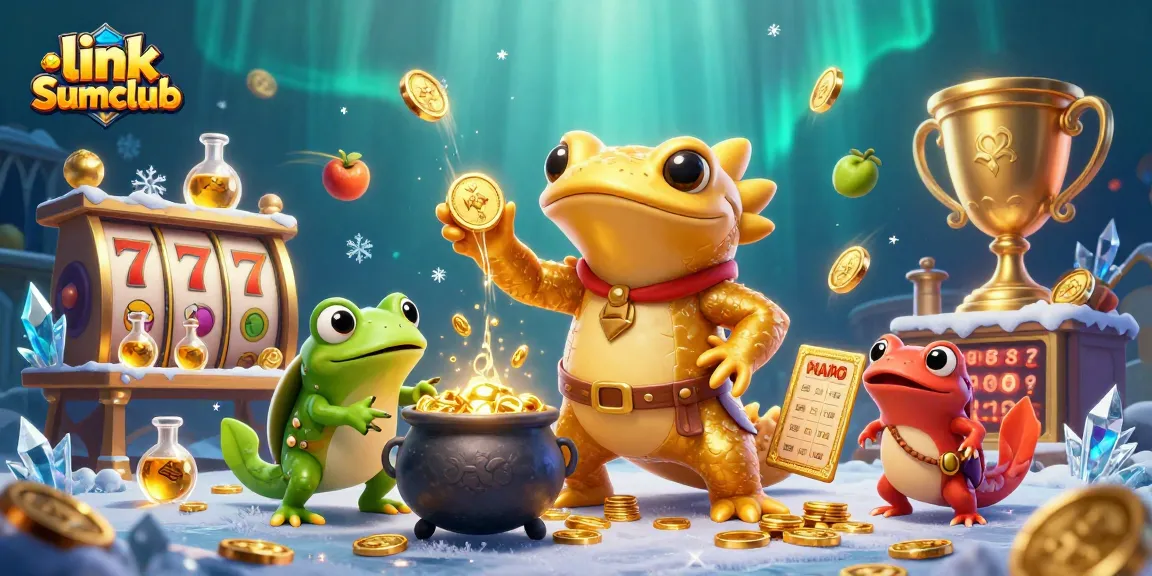 Experience the magic of link Sumclub with our vibrant casino illustration featuring gold transmutation.