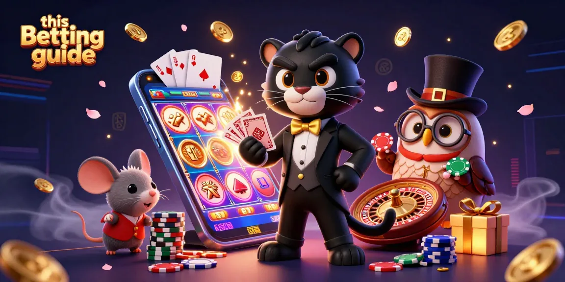 This betting guide showcases winning strategies with a 3D panther dealer and themed casino elements.
