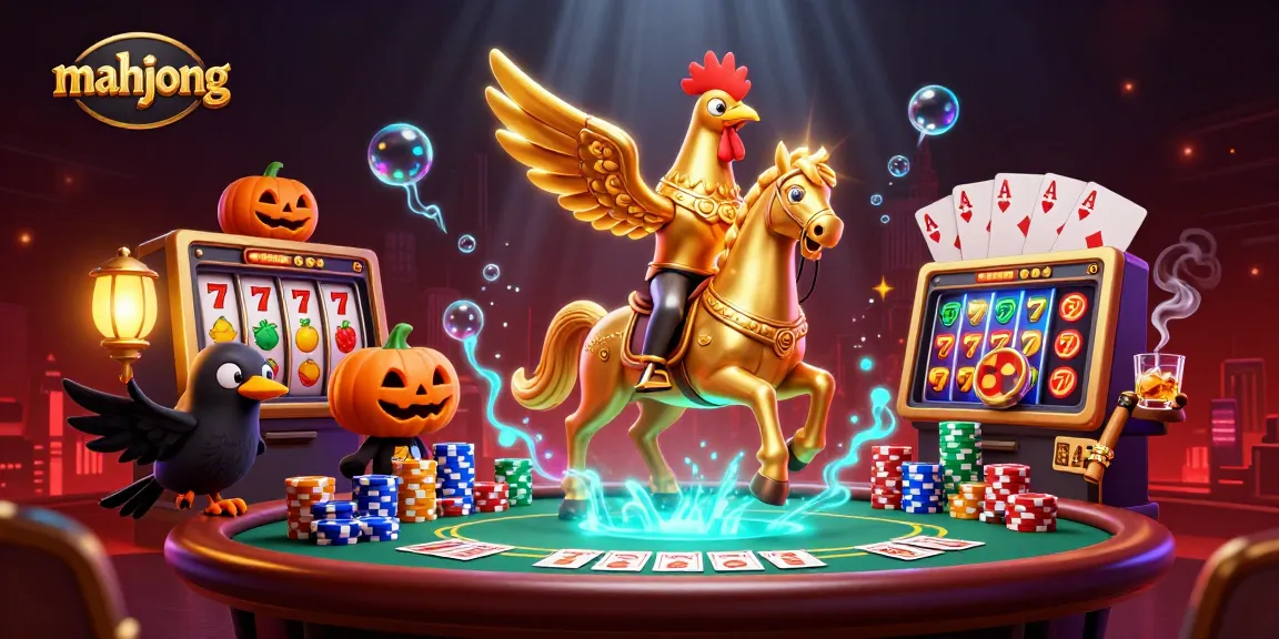 Experience thrilling mahjong gameplay with our immersive casino 3D illustration packed with vibrant details.